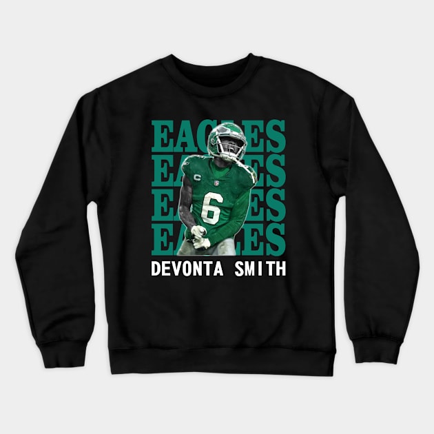 Philadelphia Eagles DeVonta Smith 6 Crewneck Sweatshirt by Thejockandnerd